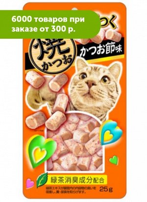 Лакомство INABA Tobitsuku Yakikatsuo для кошек Снеки со вкусом Кацуобуси 25гр