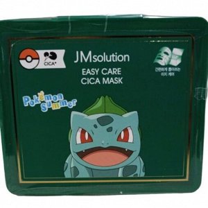 JMSolution Маска для лица успокаивающая с центеллой Mask Easy Care Cica Pokemon Summer, 350 мл (30шт)