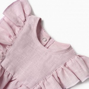 Боди с рюшей Крошка Я Linen, -80, сиреневый