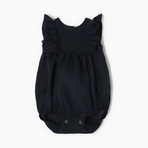 Боди с рюшей Крошка Я Linen, -68, синий