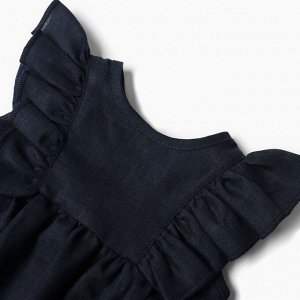Боди с рюшей Крошка Я Linen, -68, синий