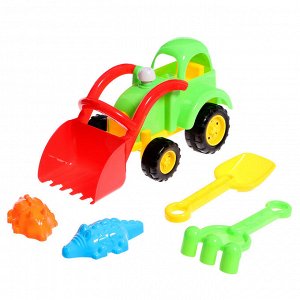 Песочный набор «Трактор», 5 предметов, цвета МИКС