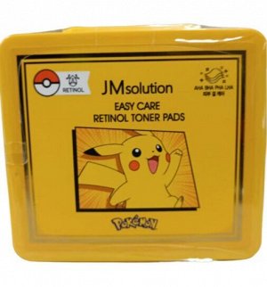 JMSolution Тонер пэд для лица с ретинолом Покемон Пикачу Toner Pad Easy Care Retinol Pokemon Pikachu, 200 мл