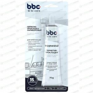 Герметик-прокладка BiBiCare RTV Silicone Gasket Maker Clear, силиконовый, термостойкий (до +350°С), прозрачный, туба 85г, арт. 4417