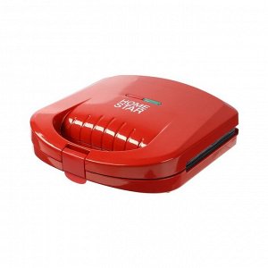 Сэндвичница HomeStar HS-2003, 800 Вт, антипригарное покрытие, красная