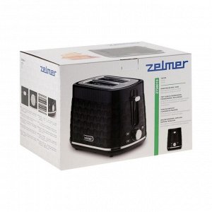 Тостер Zelmer ZTS8010, 930 Вт, 7 режимов прожарки, 2 тоста, чёрный