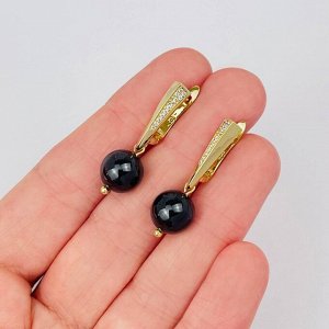 Серьги с камнем Гранат