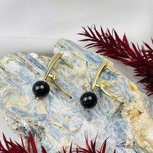 Серьги с камнем Гранат