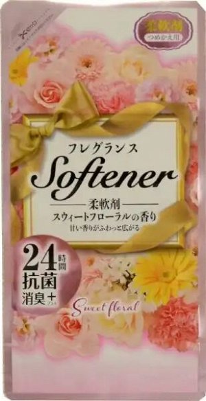 Кондиционер для белья "Softener Sweet Floral" (с антибактериальным эффектом и нежным цветочным ароматом) 450 мл, мягкая упаковка