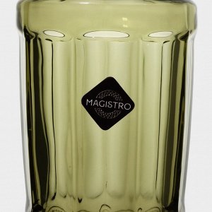 Бокалы для шампанского Magistro «Ла-Манш», 160 мл, 7x20 см, набор 2 шт., стекло, зелёные