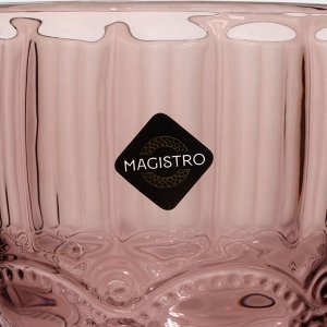 Бокал для вина Magistro «Ла-Манш», 250 мл, 8x15.3 см, стекло, розовый