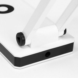 Настольная лампа складная «Современный» 30хLED от батареек/USB бело-черный 24x7x12.5 см