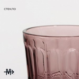 Стакан Magistro «Ла-Манш», 220 мл, стекло, розовый