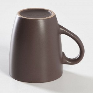 Кружка керамическая Доляна «Пастель», 360 мл, цвет коричневый