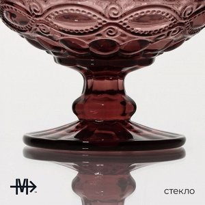 Креманка Magistro «Ла-Манш», 350 мл, 12x10.5 см, стекло, розовая