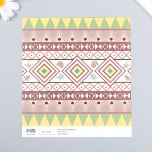 Бумага для скрапбукинга «Этника», плотность 180 г, 15.5x17 см