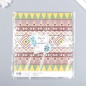 Бумага для скрапбукинга «Этника», плотность 180 г, 15.5x17 см