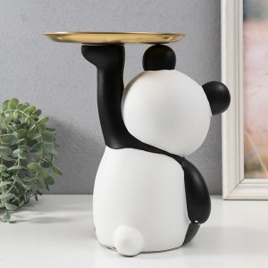Фигурка полистоун «Панда с золотой подставкой», 22.5x17x25.2 см