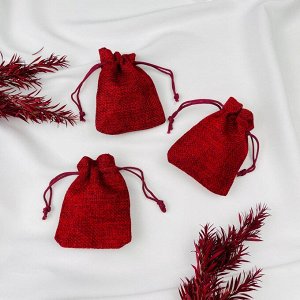 Мешочек: Холщовый красный (5 шт)