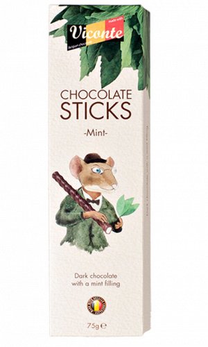 Конфеты шоколадные  палочкиVICONTE Mint Sticks 75 г