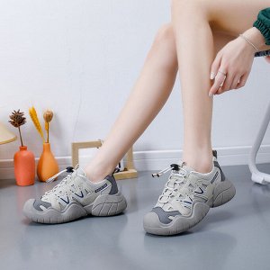 Женские кроссовки на шнурках с утяжкой