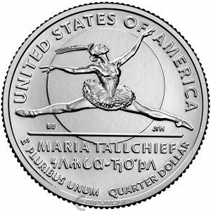 США 25 центов 2023 Мария Толчиф, балерина - Американские Женщины, 10-я монета UNC