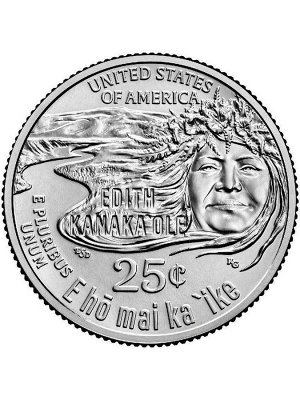 США 25 центов 2023 Эдит Канакаоле - Американские Женщины, 7-я монета UNC