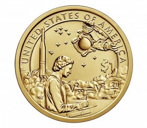 США 1 доллар 2019 Индейцы в космосе - Сакагавея, Индианка UNC