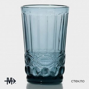 Набор стаканов Magistro «Ла-Манш», 350 мл, 8*12,5 см, 6 шт, стекло, цвет синий