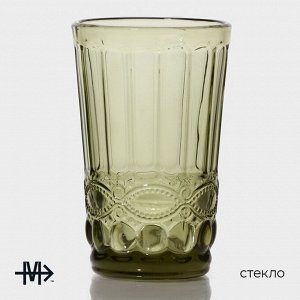 Стаканы Magistro «Ла-Манш», 350 мл, 8x12.5 см, набор 6 шт., стекло, зелёные