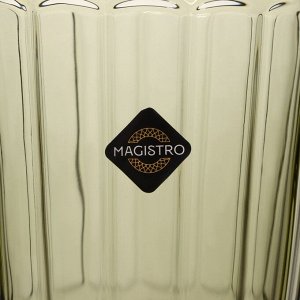 Стаканы Magistro «Ла-Манш», 350 мл, 8x12.5 см, набор 6 шт., стекло, зелёные