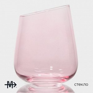Набор стаканов Magistro «Иллюзия», 450 мл, 9,5*11,5 см, 6 шт, стекло, цвет розовый