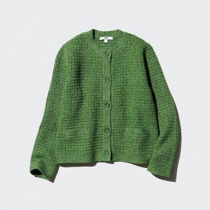 UNIQLO - вязанная стильная кофта - 54 GREEN