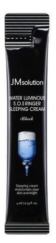 JMSolution Ультраувлажняющий ночной крем Water Luminous S.o.s Ringer Sleeping Cream Black, 1 шт*4мл
