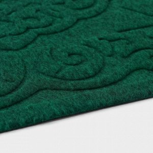 Коврик влаговпитывающий придверный без окантовки Доляна «Восточная сказка», 40x60 см, цвет зелёный