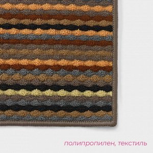 Коврик придверный Доляна «Цветная косичка», влаговпитывающий, 47x77 см