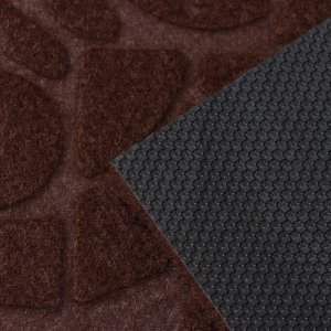 Коврик влаговпитывающий придверный Доляна «Восточная сказка», без окантовки, 40x60 см, цвет коричневый
