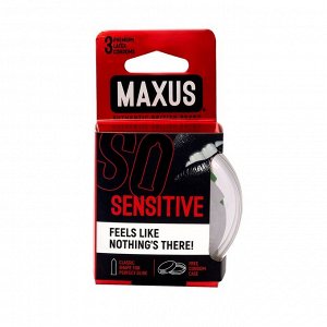 Презервативы в пластиковом кейсе ультратонкие MAXUS Sensitive, №3