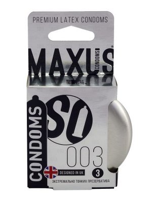 Презервативы MAXUS 003 №3 в железном кейсе, экстремально тонкие, 3 шт