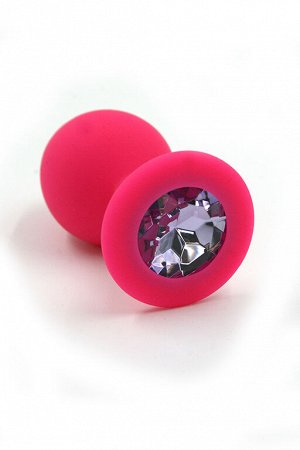 Анальная втулка Kanikule Plugs, силикон, M Ø3,4 см, розовый/фиолетовый