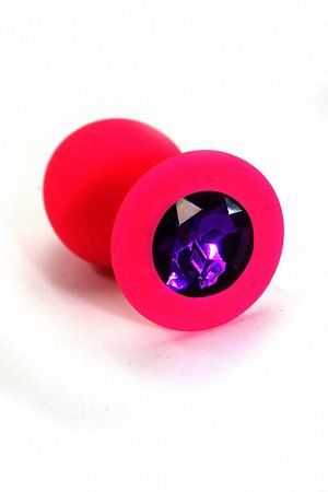 Анальная втулка Kanikule Plugs, силикон, M Ø3,5 см, розовый/фиолетовый