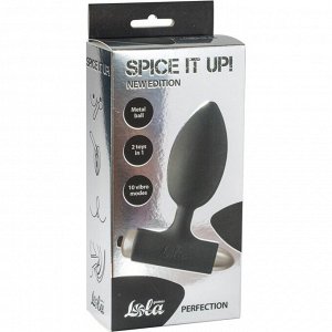 Анальная втулка с вибрацией Spice it up New Edition Perfection, M, Ø 4 см, L 8,5 см, черный