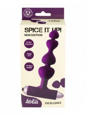 Анальная втулка с вибрацией Spice it up New Edition Excellence, силикон, M Ø 3,2 см, фиолетовый