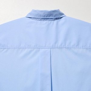 UNIQLO - стильная рубашка из тонкого хлопка в полоску - 63 BLUE