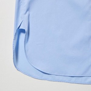 UNIQLO - стильная рубашка из тонкого хлопка в полоску - 63 BLUE