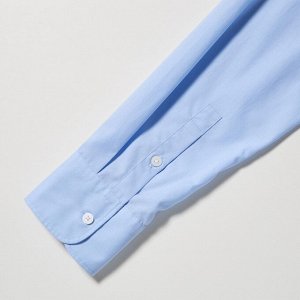 UNIQLO - стильная рубашка из тонкого хлопка - 61 BLUE