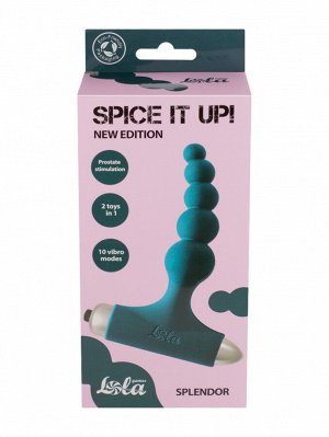 Анальная пробка с вибрацией Spice it up New Edition Splendor Dark green