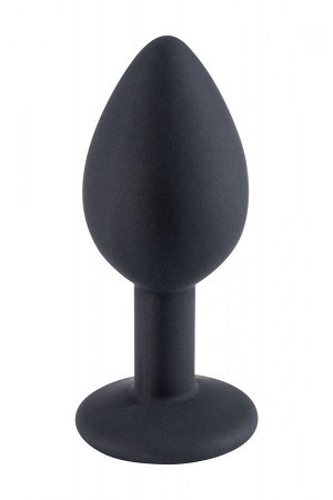 Анальная втулка, силикон, S Ø 2,8 см , черный/прозрачный