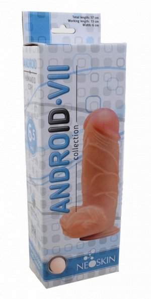 Фаллоимитатор дилдо Android Long VII, 13 см, Ø 6 см, телесный