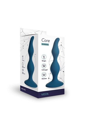 Анальная втулка Vesta S, цвет кобальт, Ø 2,8 см, длина 12,5 см